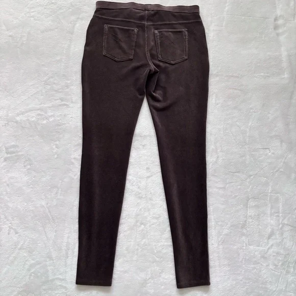 HUE Classic Brown Corduroy Mid-Rise Pull On Leggings--M - Picture 6 of 11